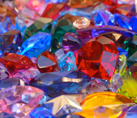 Assorted colored gemstones